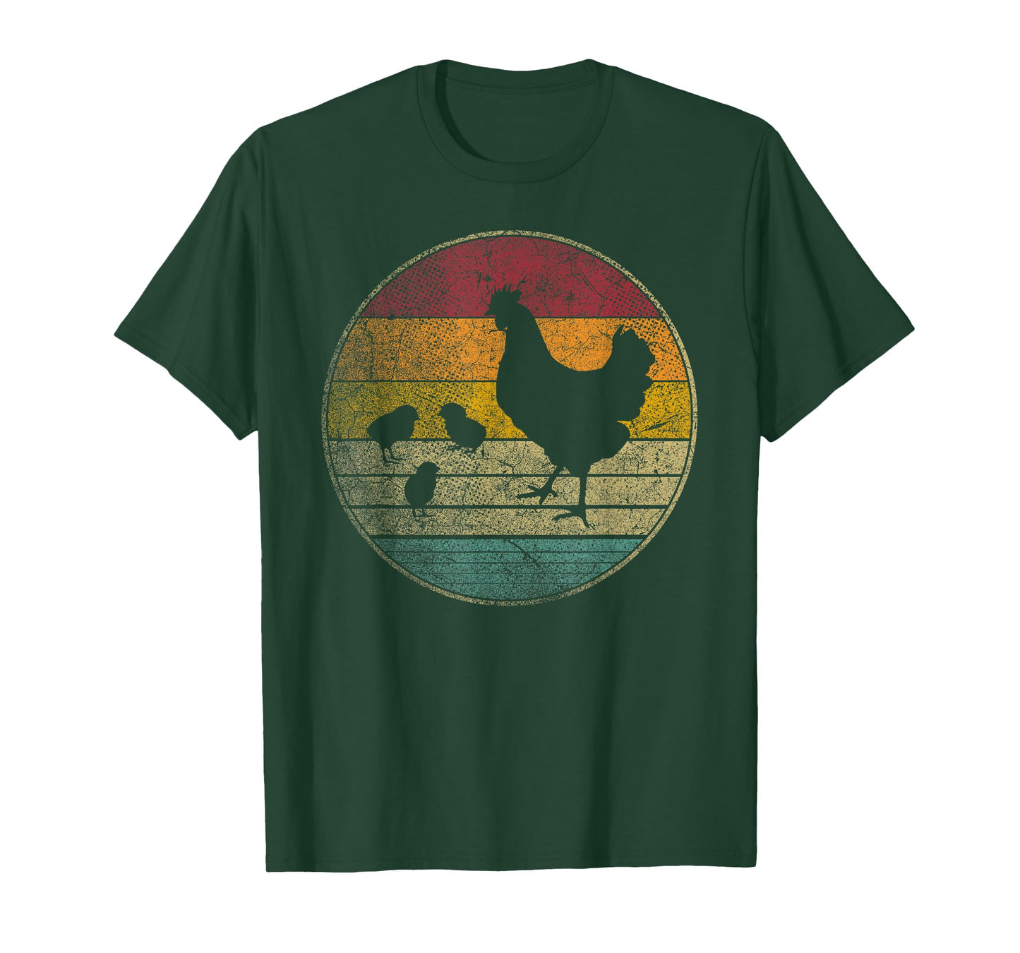 Chicken Shirt Sun Retro Hen Bird Chicks Farm Mom Mommy Gift T-Shirt