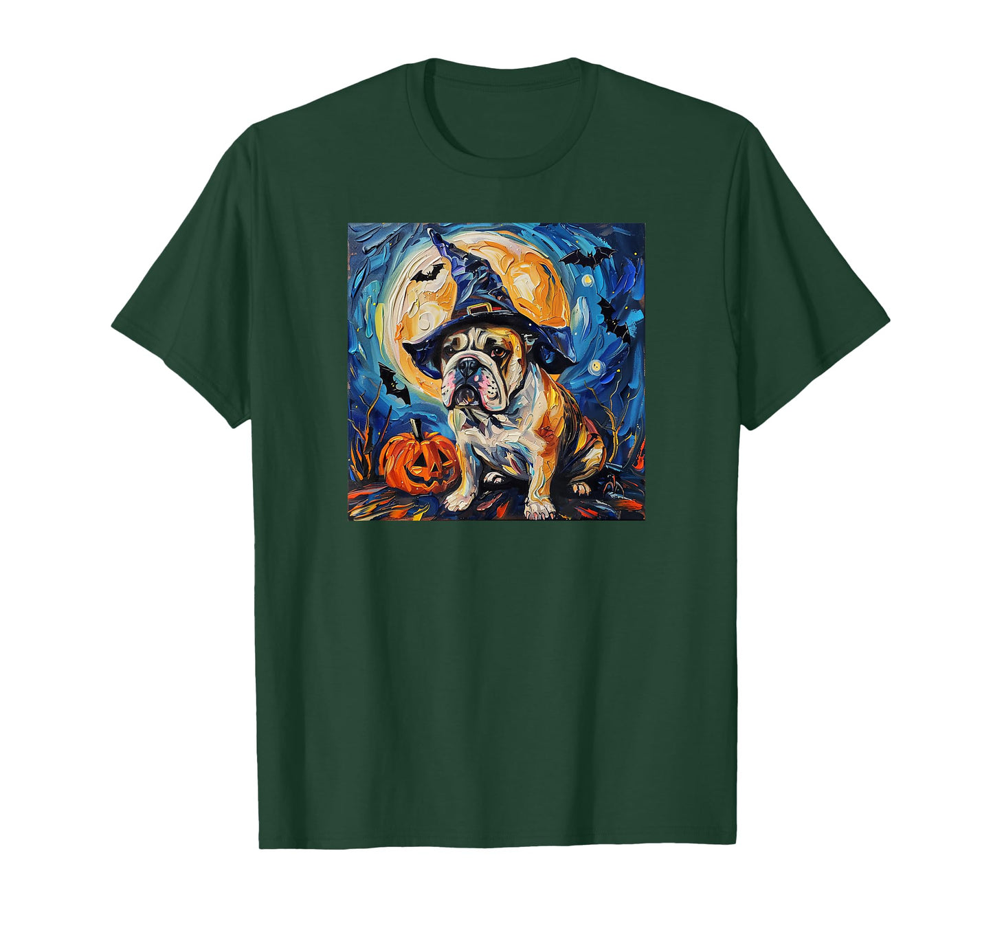 Cute Bulldog Witch | Funny Dog Halloween T-Shirt