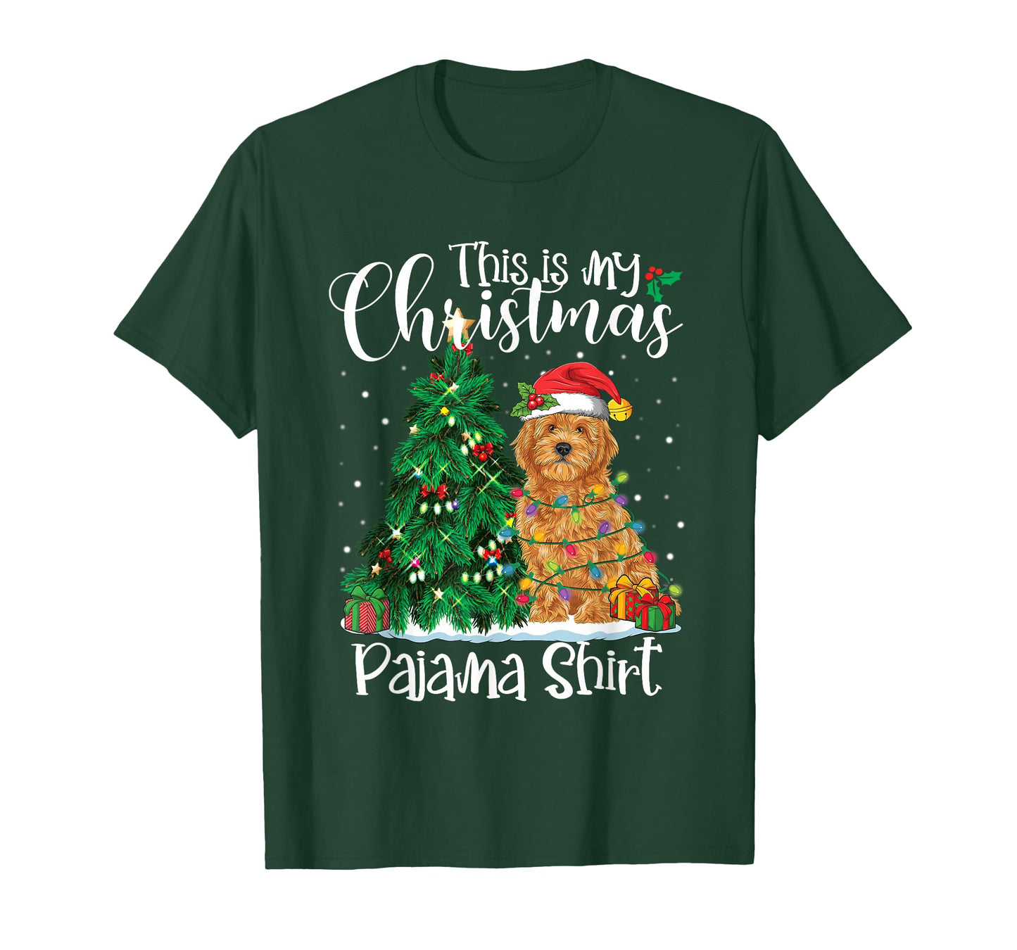 This Is My Christmas Pajama Shirt Goldendoodle Lover Dog T-Shirt