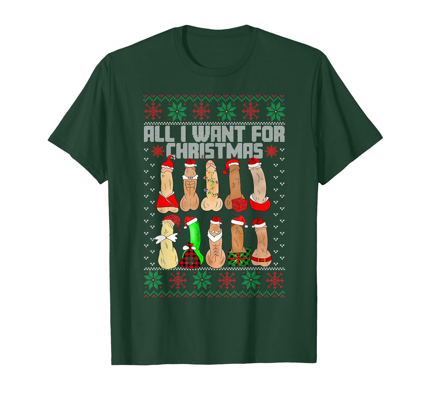 All I Want For Christmas Is D Merry Dickmas Dirty Christmas T-Shirt