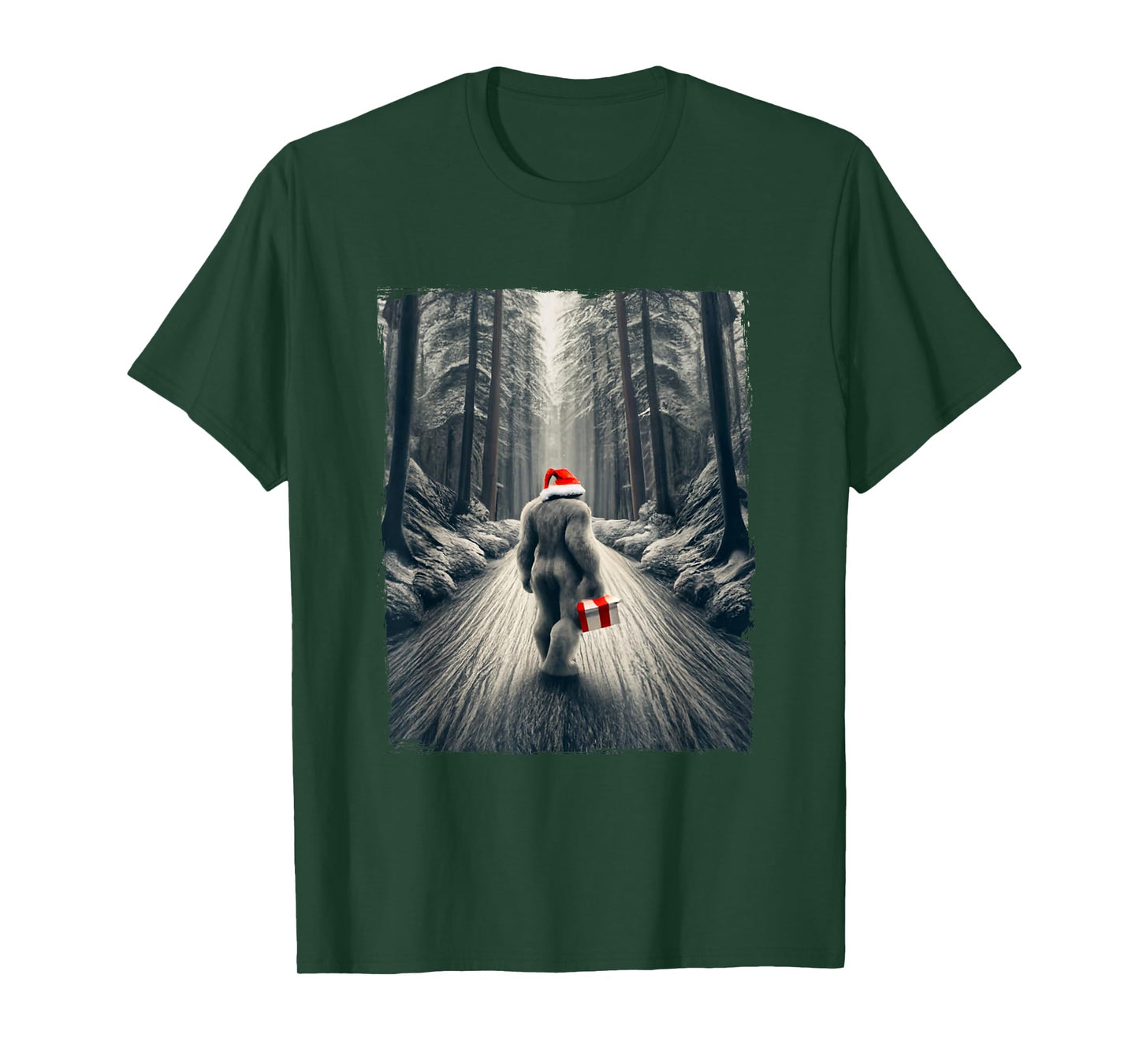 Santa Bigfoot Christmas Sasquatch Believe T-Shirt