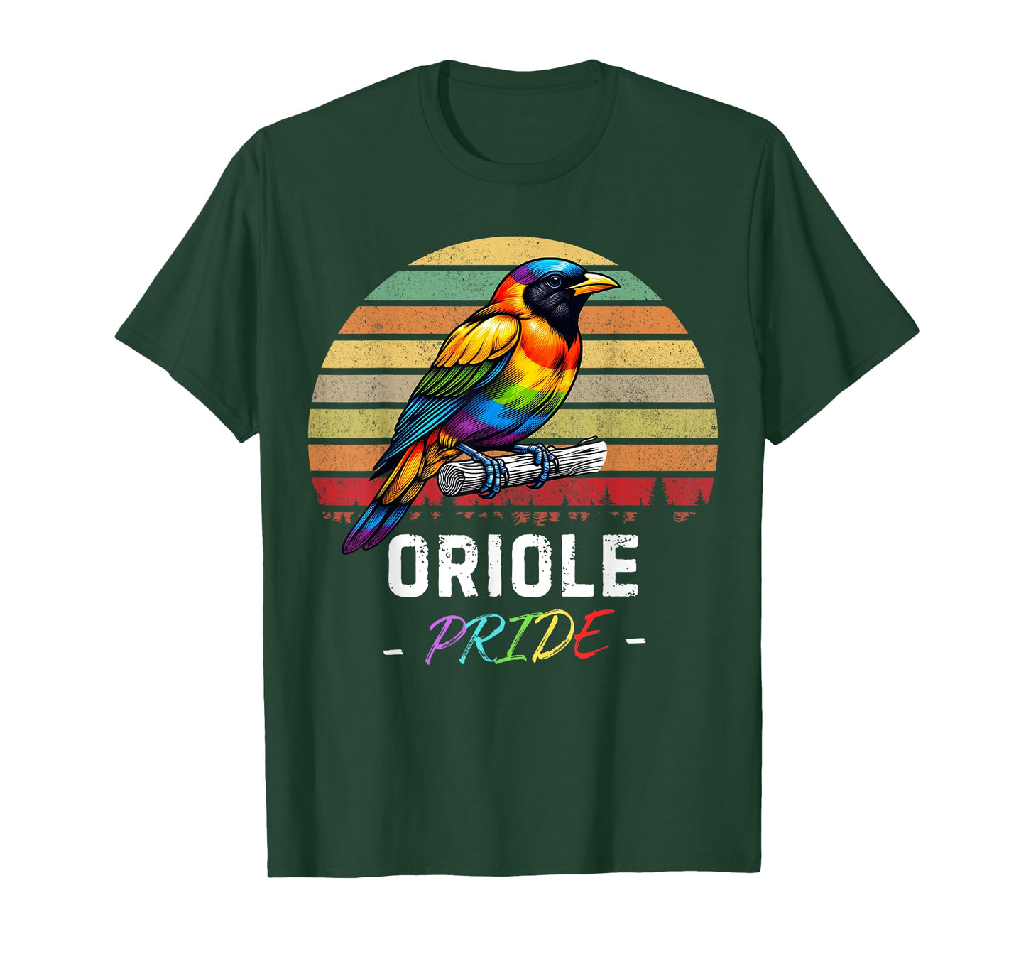 Oriole Bird Pride Day LGBTQ Gay Lesbian Vintage Retro Oriole T-Shirt