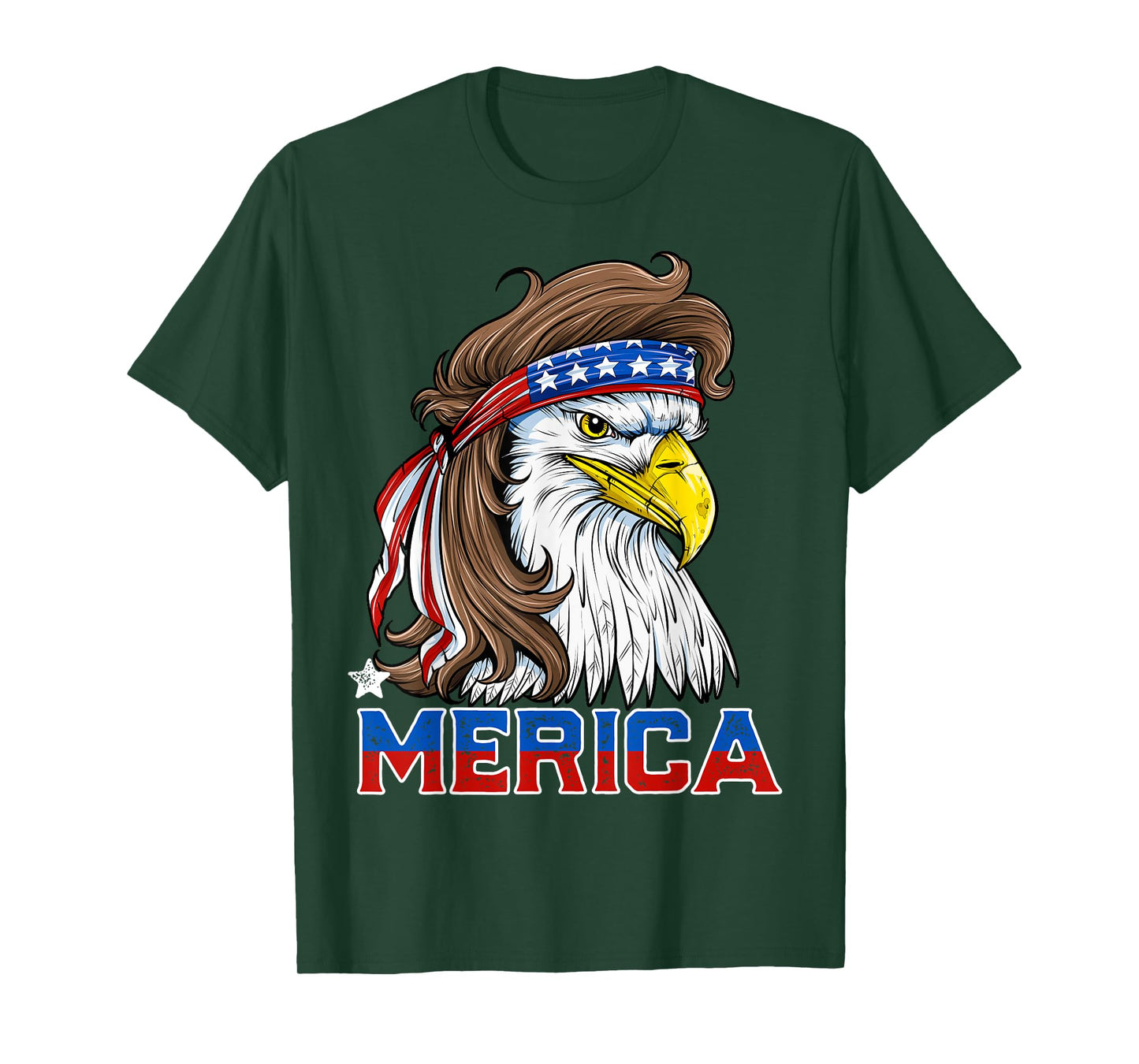 Merica Eagle Mullet 4th of July Men Women American Flag USA T-Shirt