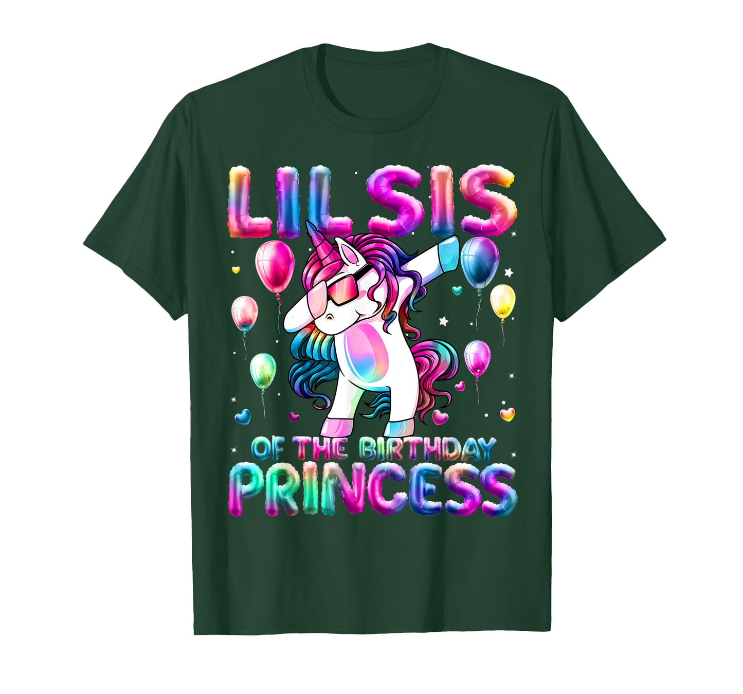 Sister of the Birthday Princess Girl Dabbing Unicorn Sister T-Shirt