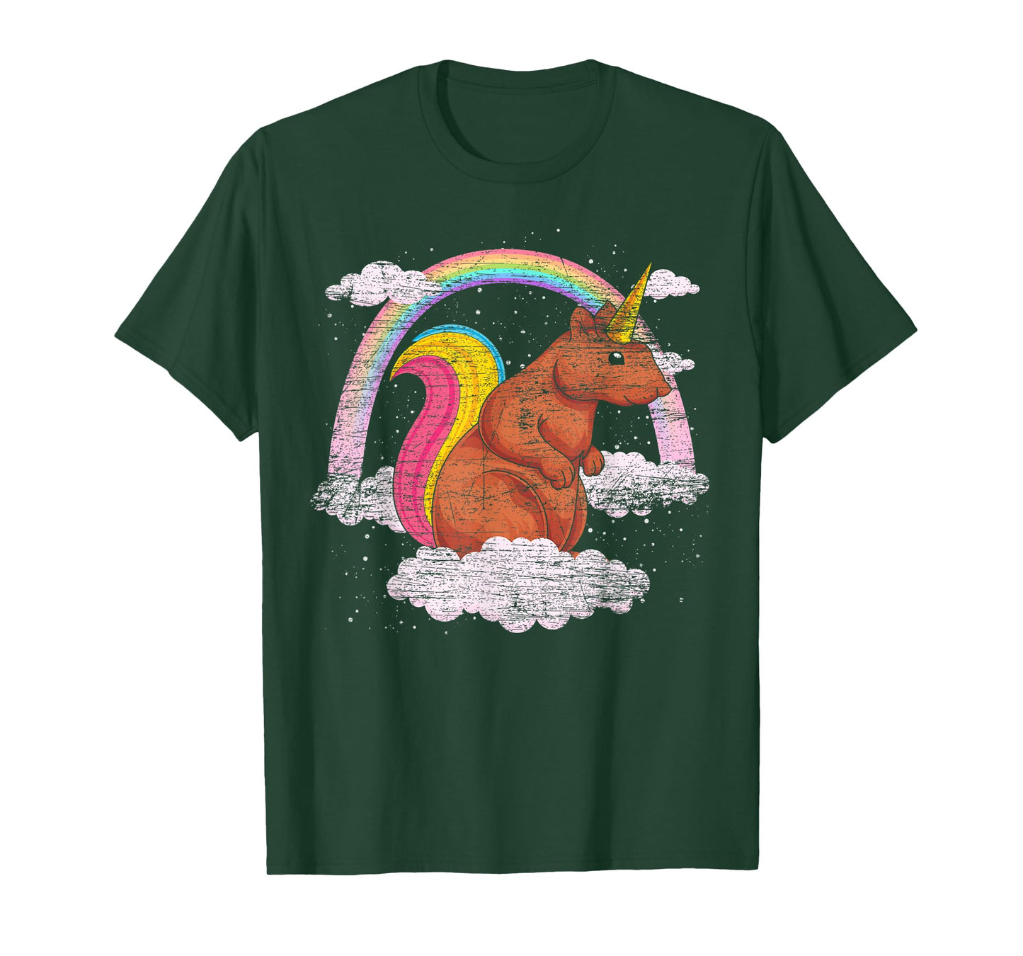 Fantasy Animal Rainbow Squirrelcorn Squirrel Unicorn T-Shirt