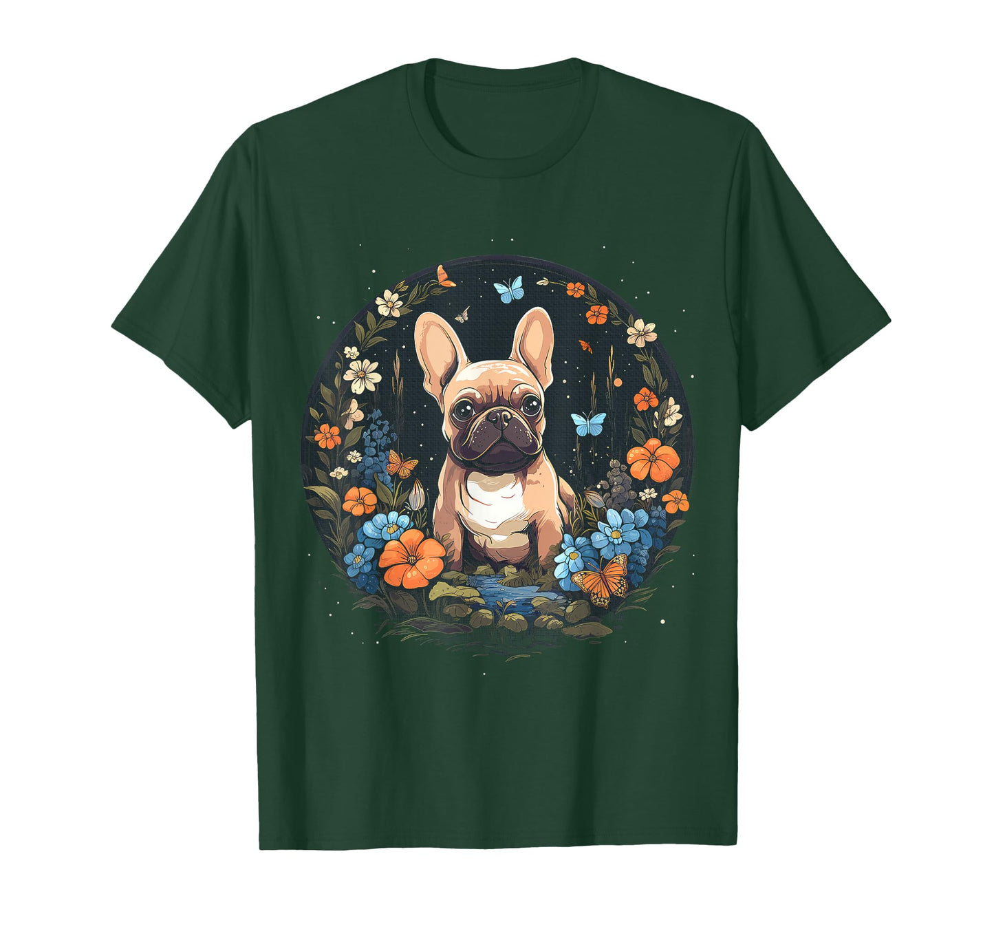 French Bulldog Mom Dog Lover Floral Dog Owner Women T-Shirt