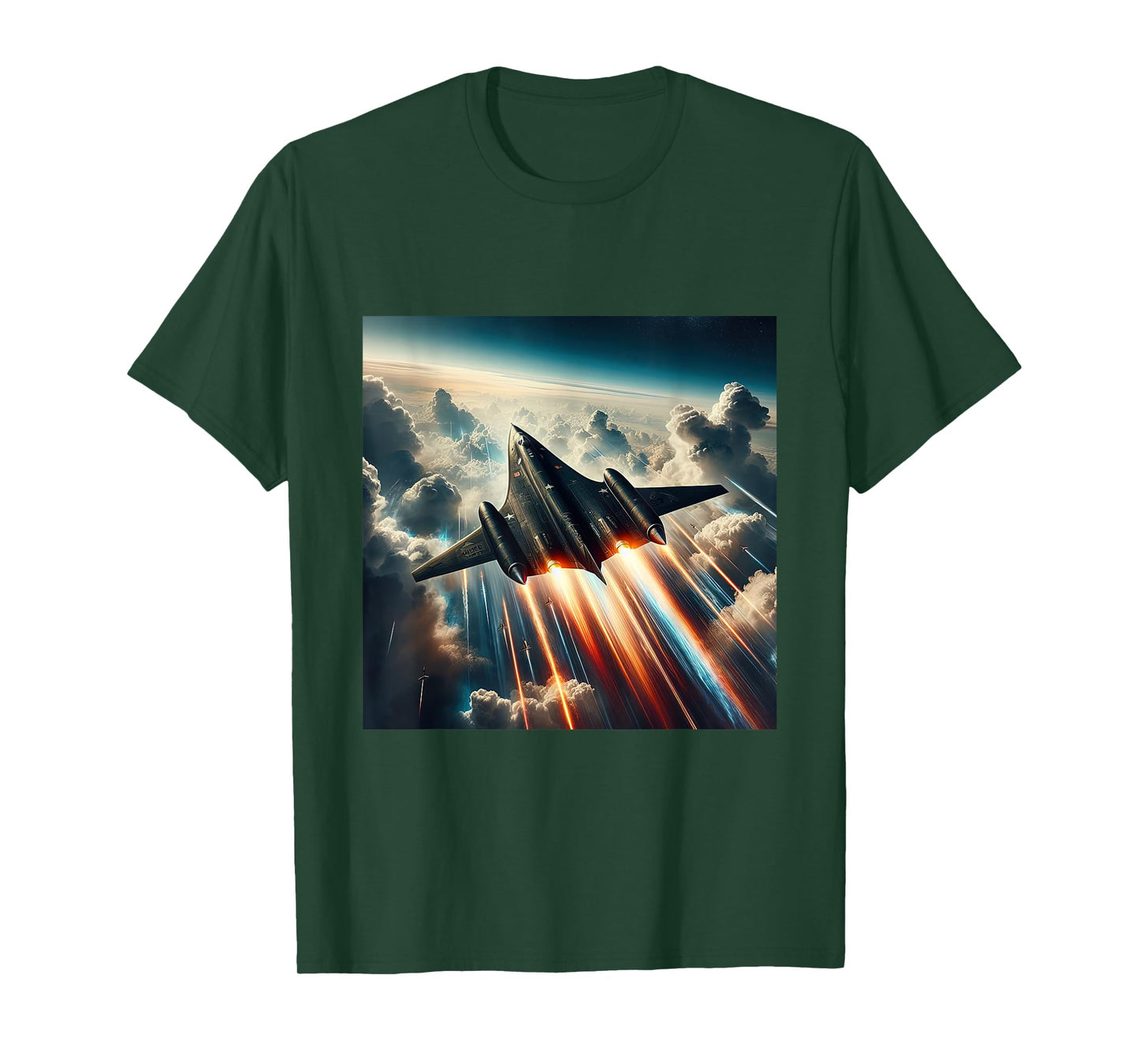 SR 71 Blackbird Fighter Jet Military Aircraft T-Shirt
