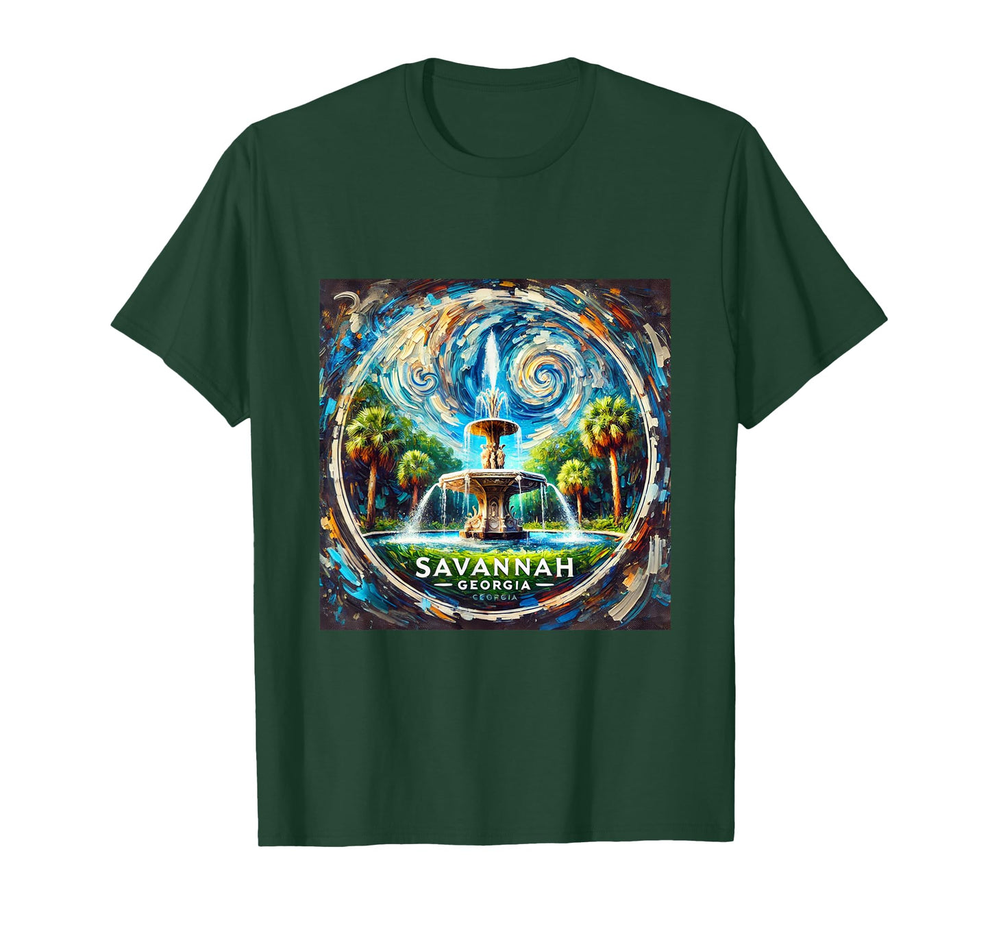 Savannah Fountain, Savannah Georgia T-Shirt