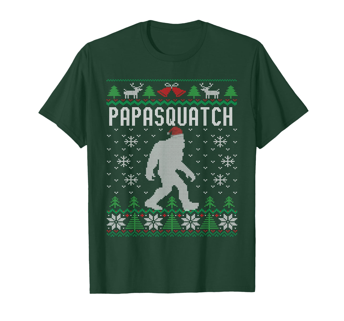 Bigfoot Santa Ugly Christmas Pajamas Dad T-shirt T-Shirt