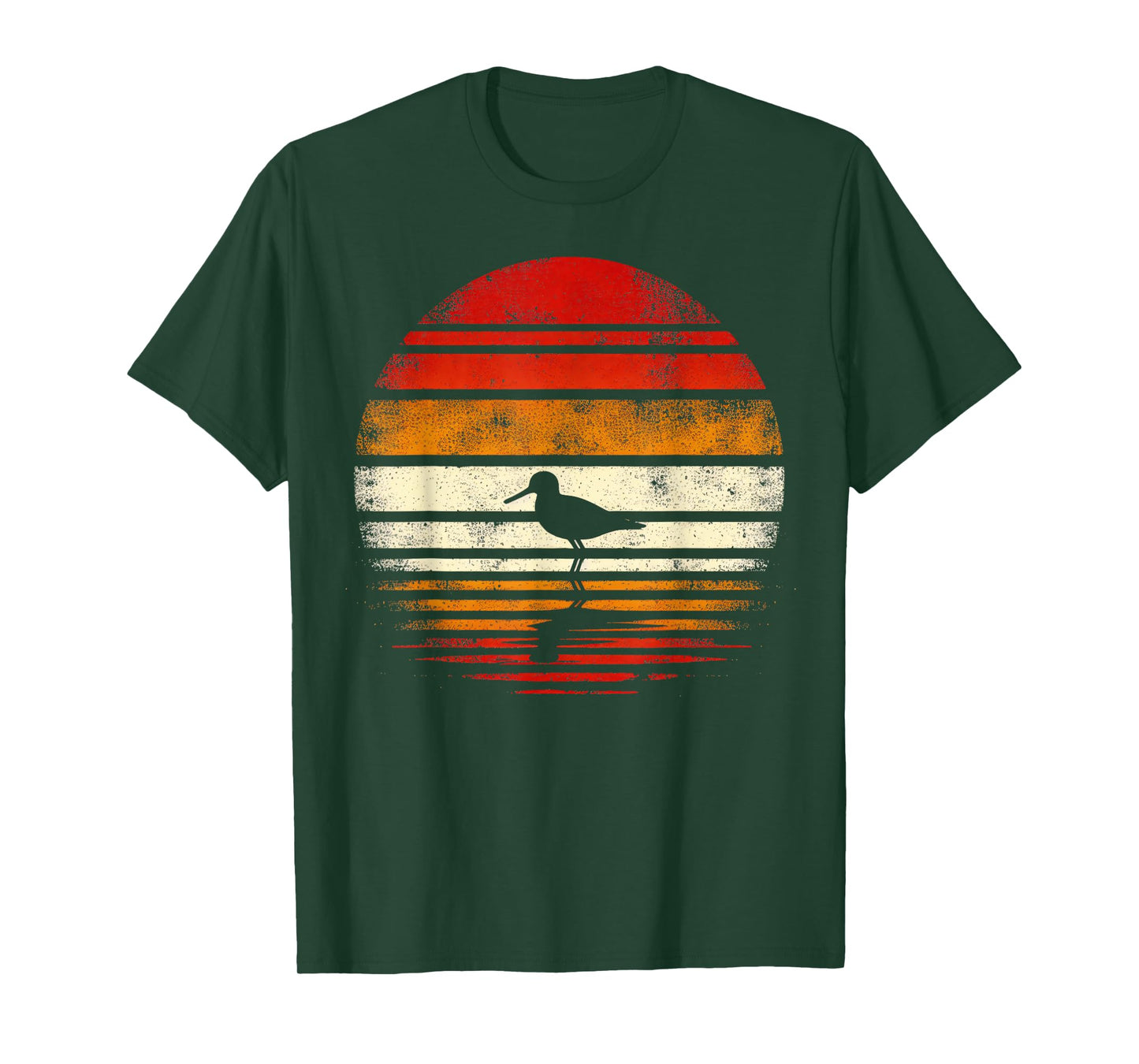 Sandpiper Bird Sunset Retro Style Safari Vintage 70s T-Shirt