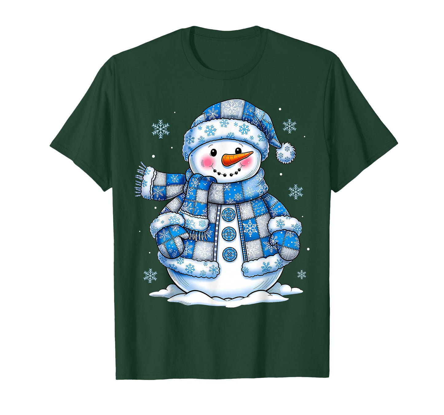Funny Snowman Snowflake Merry Christmas Xmas Family Holiday T-Shirt