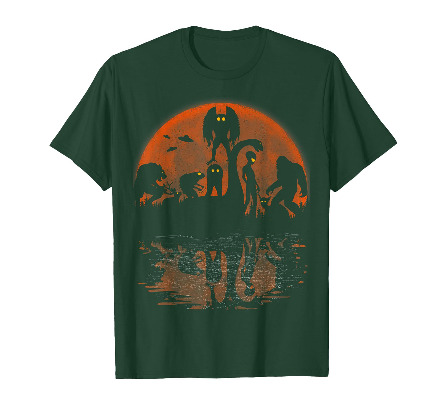 Funny Cryptid Bigfoot Loch Ness Mothman Myth UFOs and Aliens T-Shirt