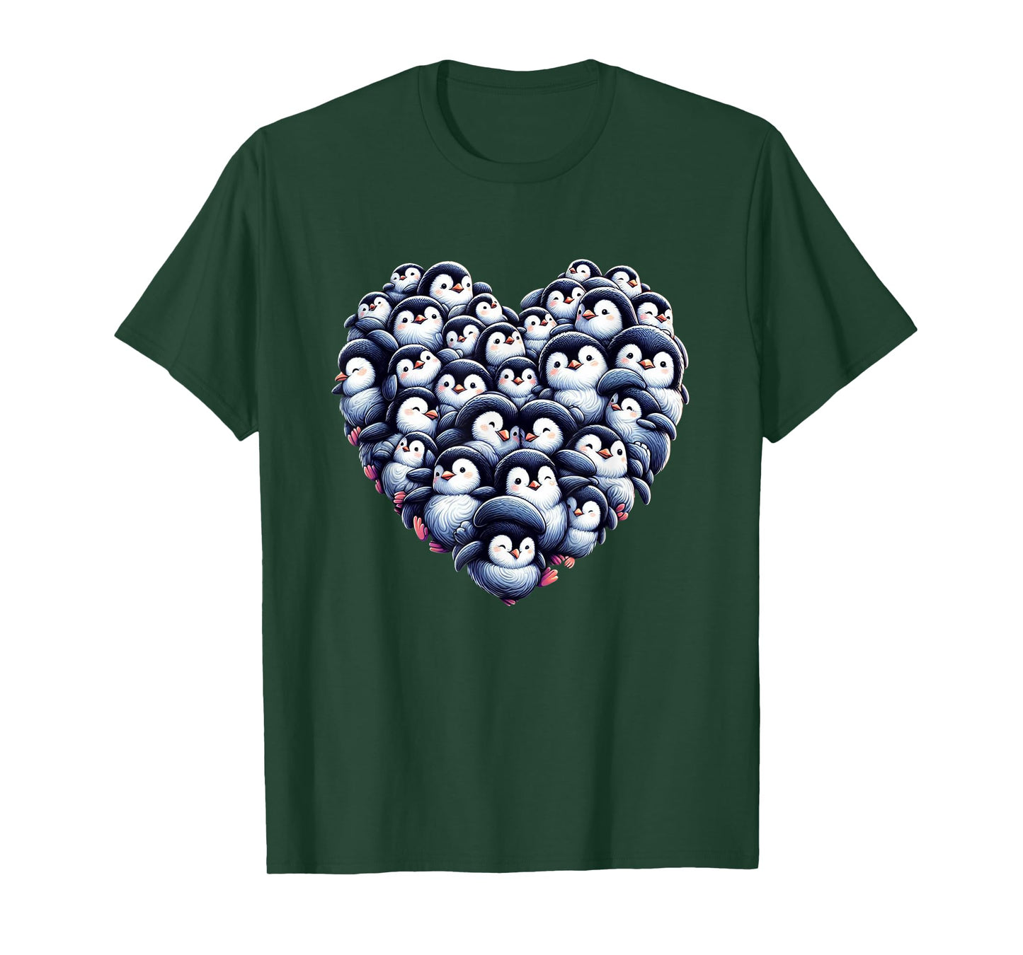 Penguins Love Beautiful Colorful Penguin Art Animal T-Shirt
