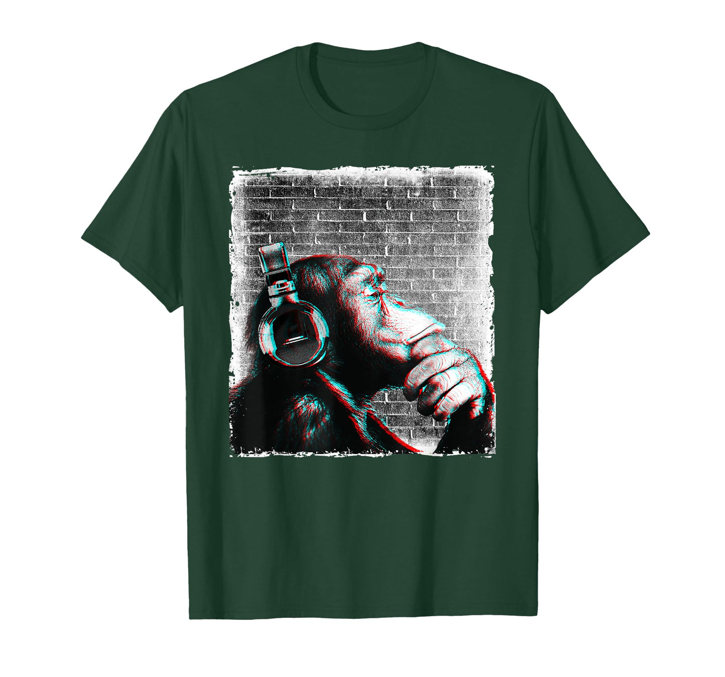 Monkey Chimp WIth Headphones Shirt - Edm Dj Music Lover Cool T-Shirt