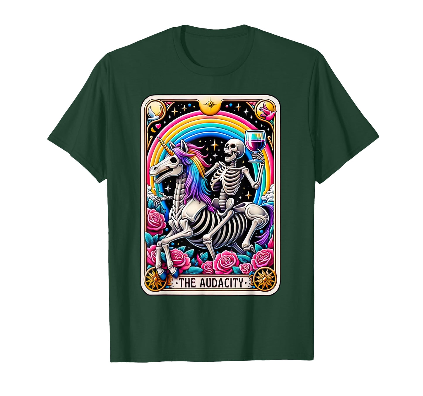The Audacity Funny Tarot Card Sarcastic Skeleton T-Shirt