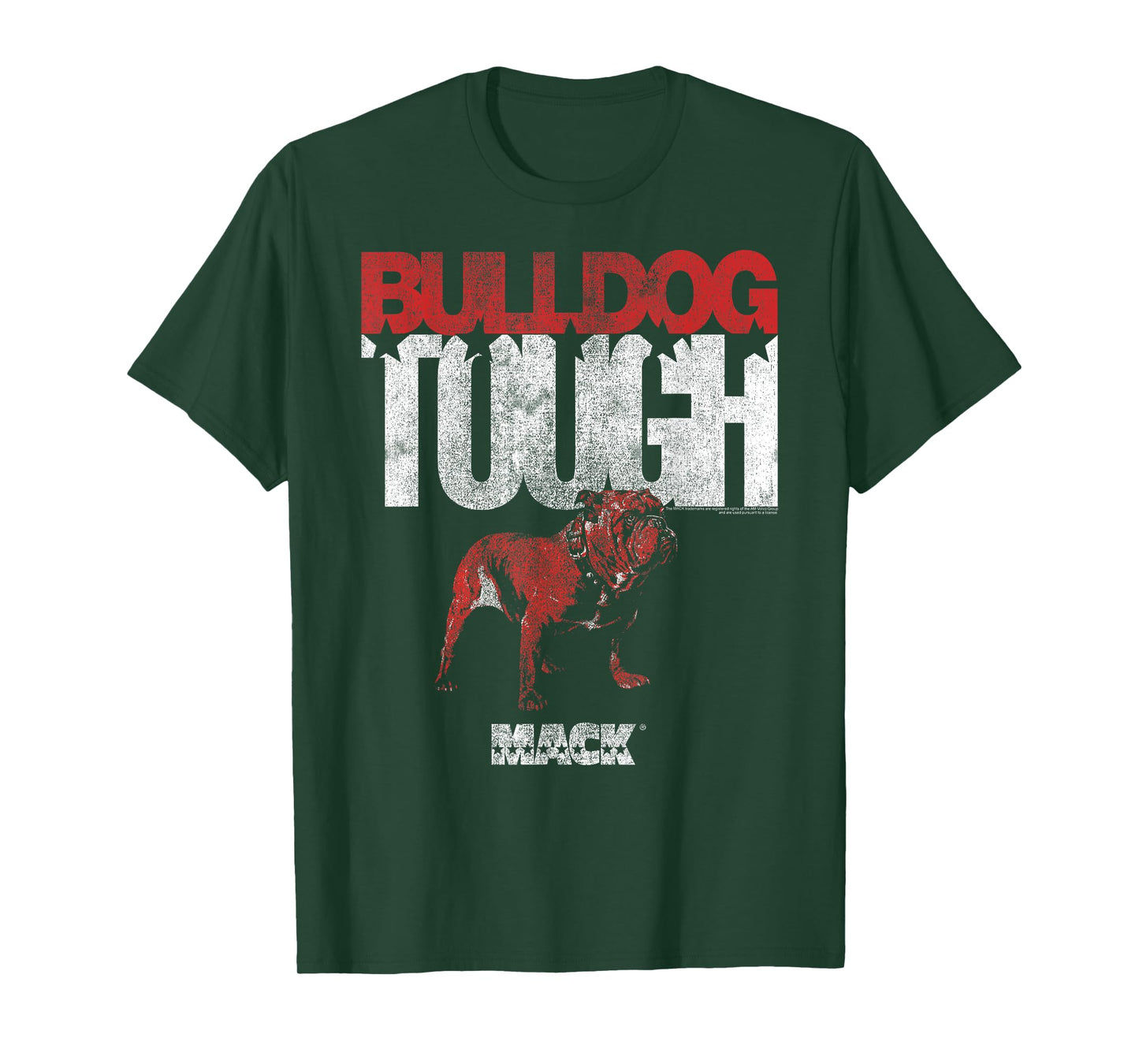 Mack Trucks Bulldog Tough Distressed Logo Trucker T-Shirt