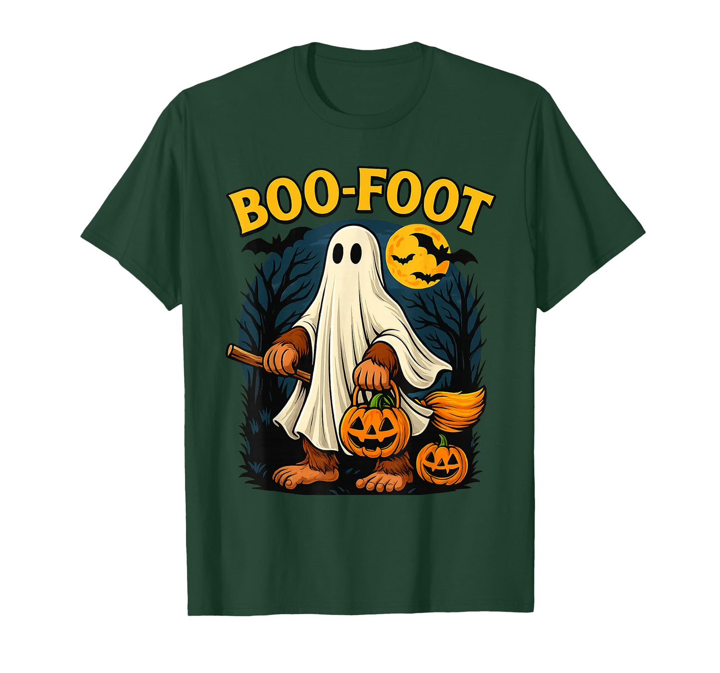 Boo-Foot Funny Bigfoot Ghost Costume Halloween Sasquatch T-Shirt