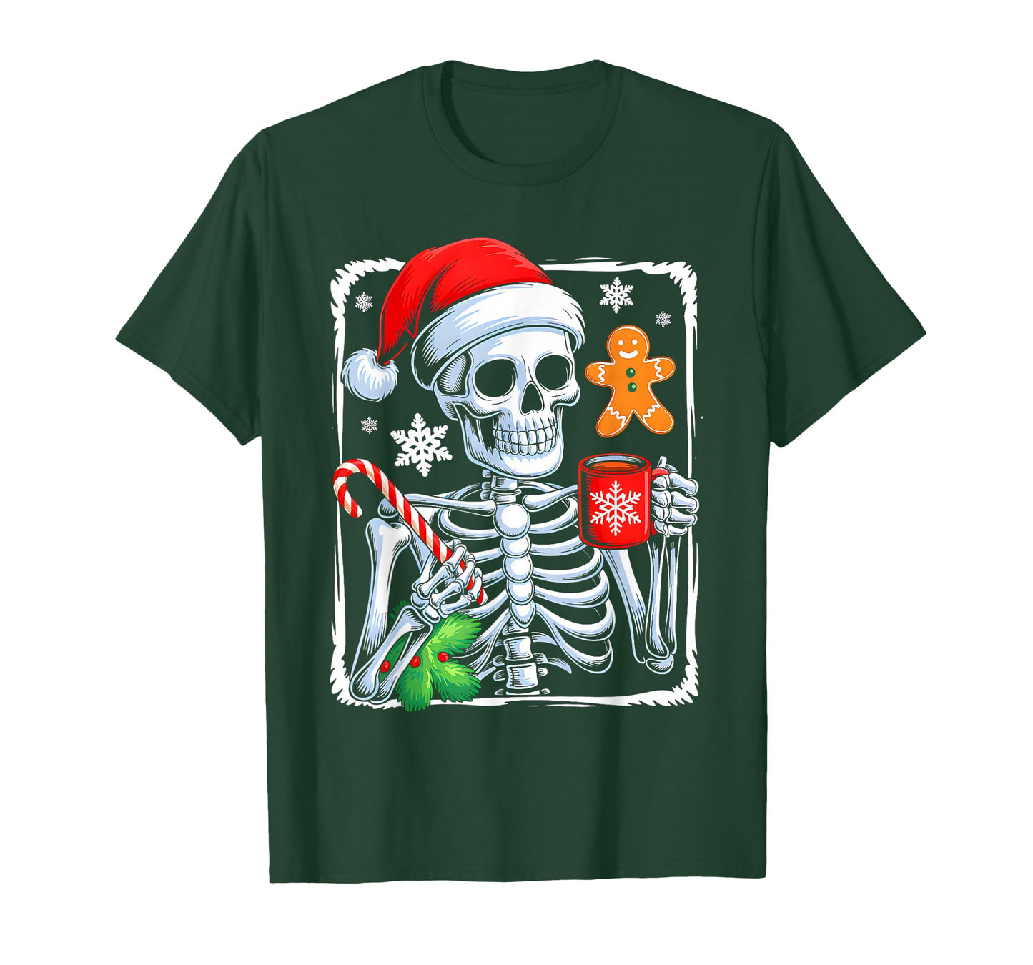 Christmas Skeleton Hot Chocolate Funny Xmas Men Women Kids T-Shirt