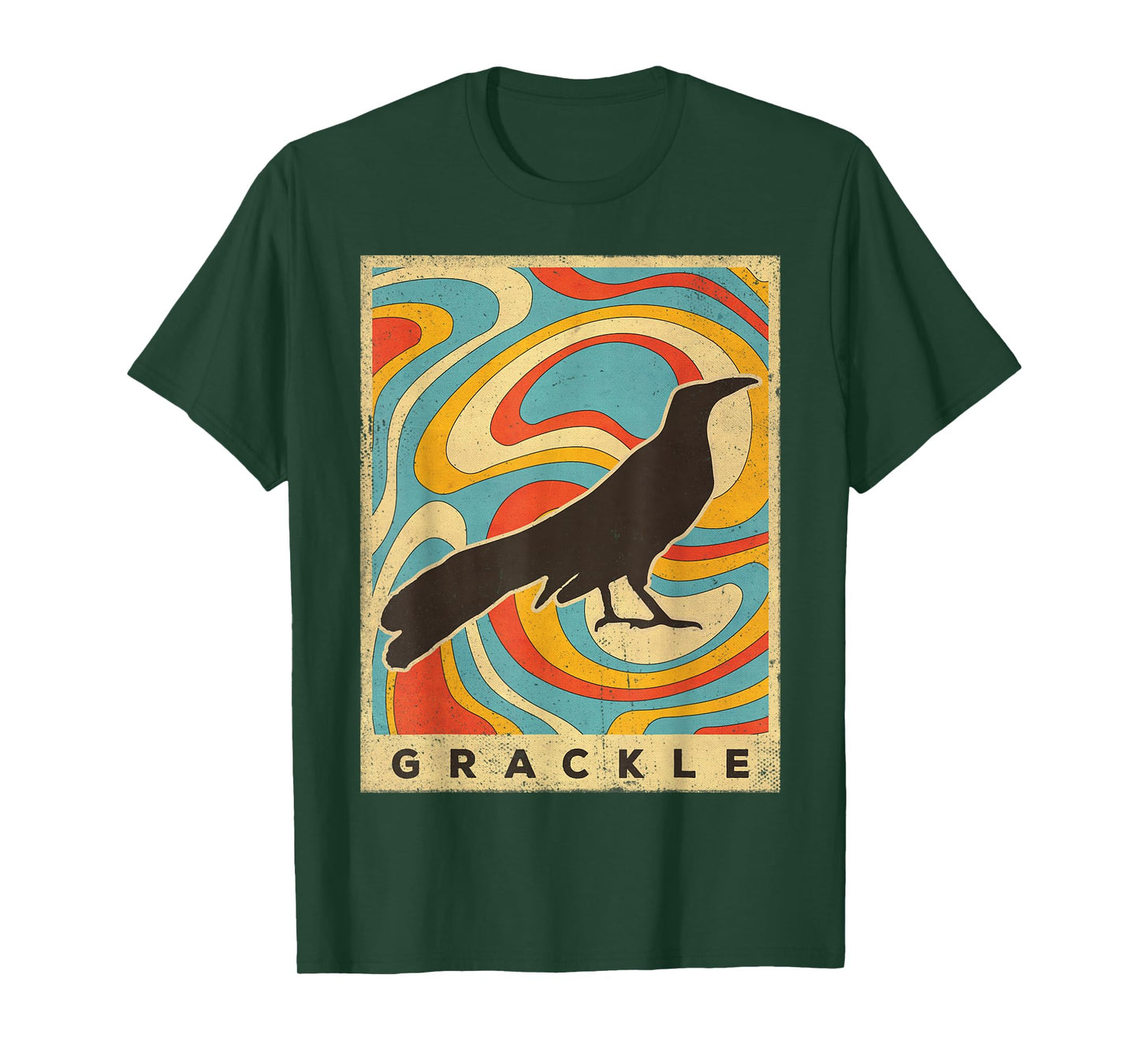 Vintage Grackle Bird Lover Animal Retro Style T-Shirt
