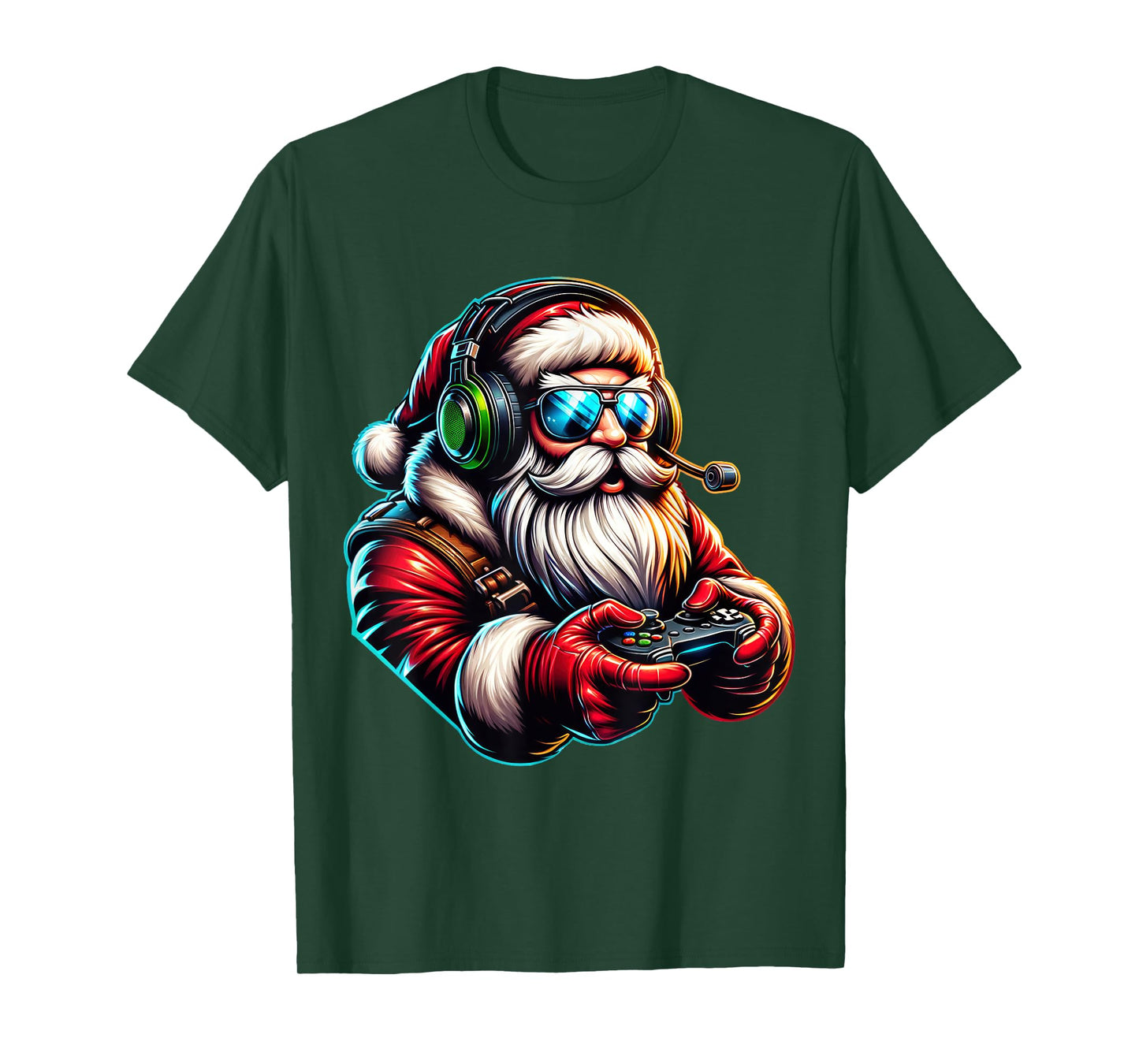 Christmas Gamer Boys Video Game Santa Xmas T-Shirt