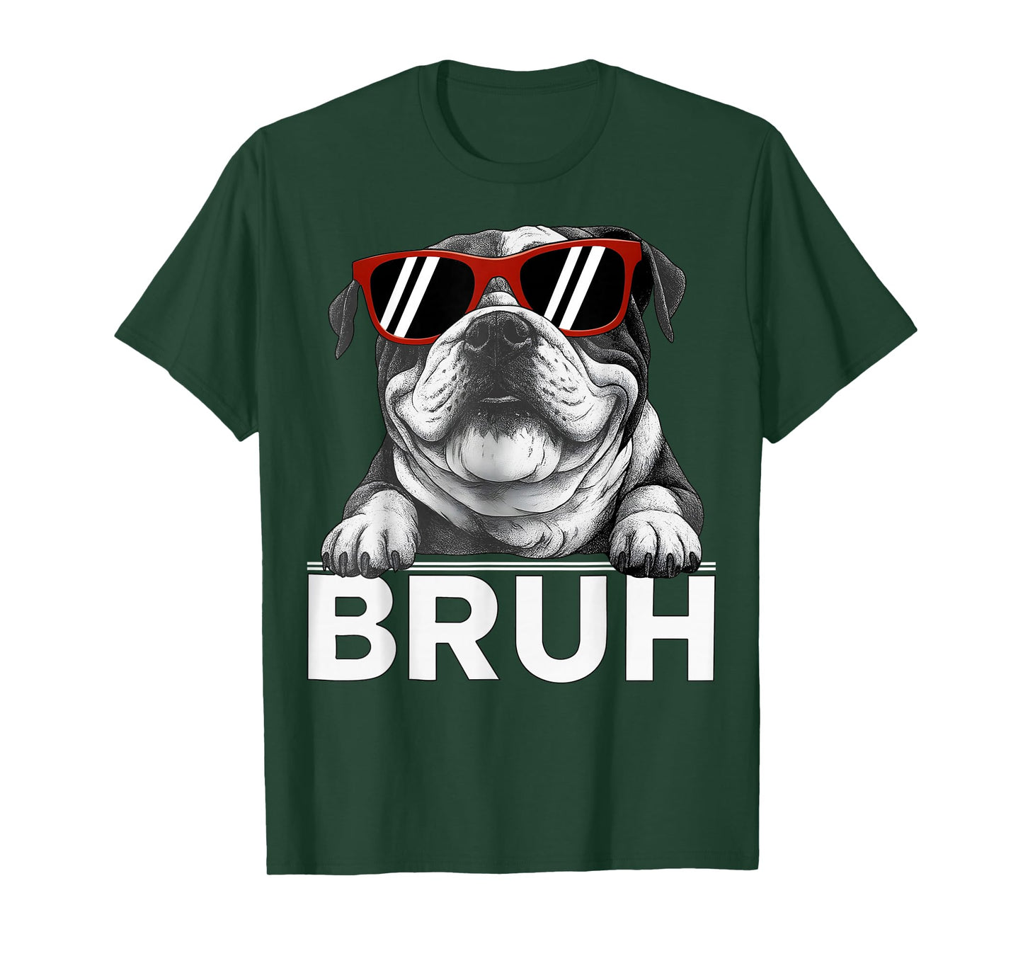 Vintage Retro Bruh Bulldog Meme Gift for Men Women Kid T-Shirt