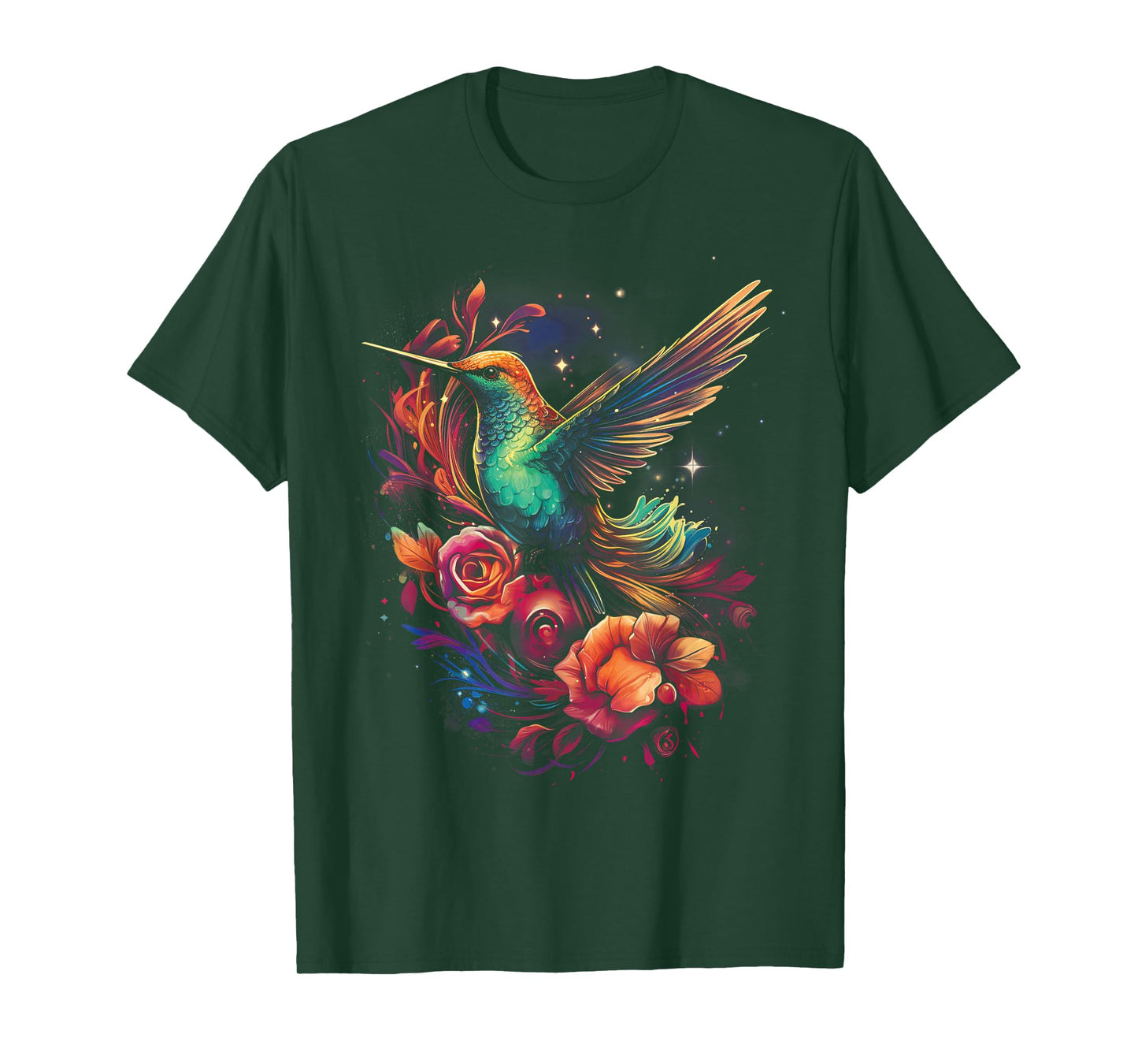 Hummingbird Flower Bird lover Animal T-Shirt