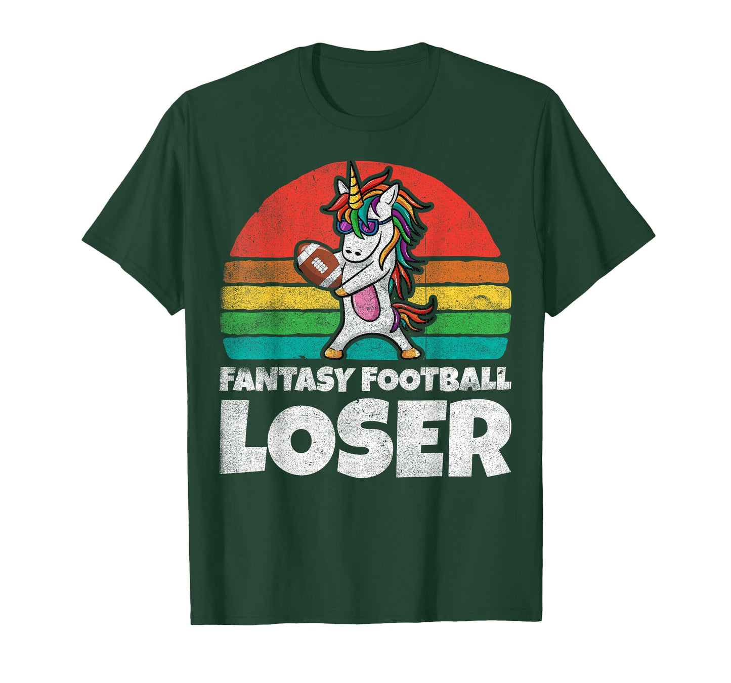 I Suck At Fantasy Football Loser Shirt Unicorn Draft Party T-Shirt