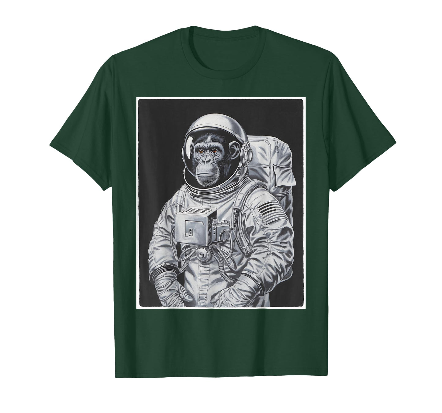 Vintage Space Astronaut Monkey Graphic 80s Spaceman Galaxy T-Shirt