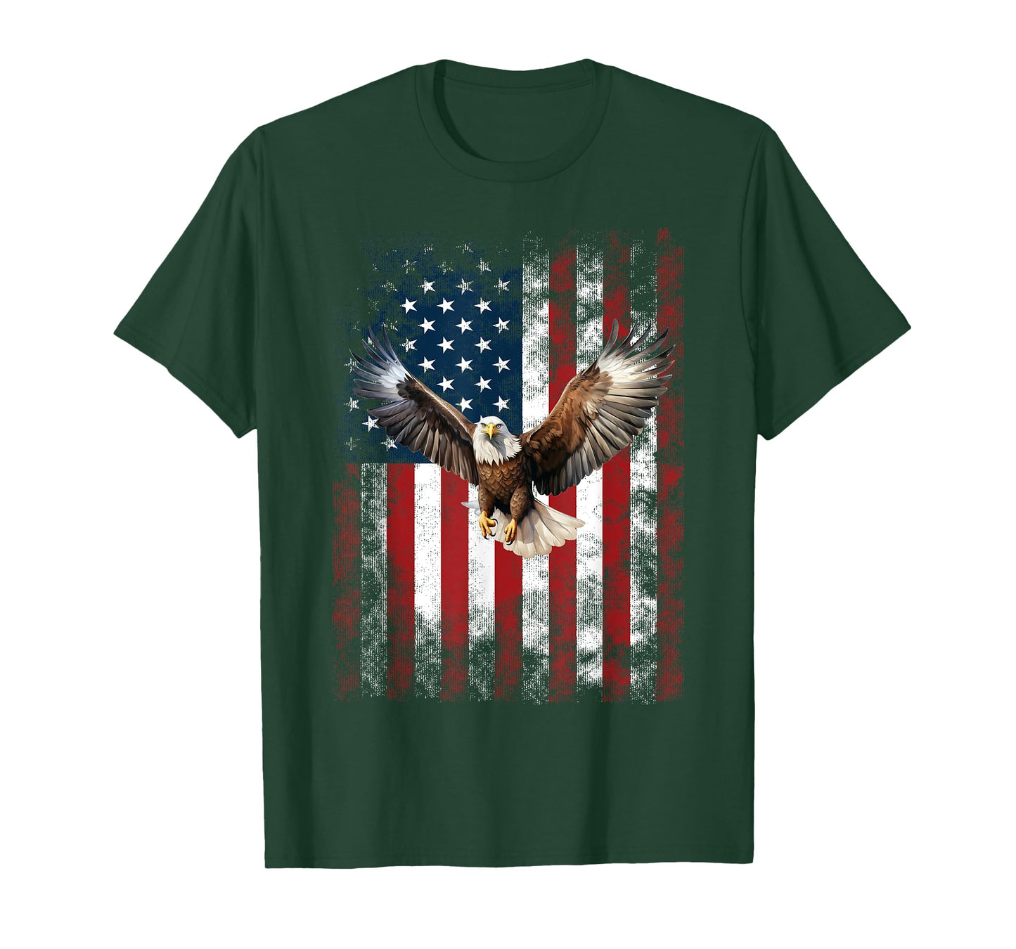 Patriotic Eagle 4th Of July USA American Flag T-Shirt