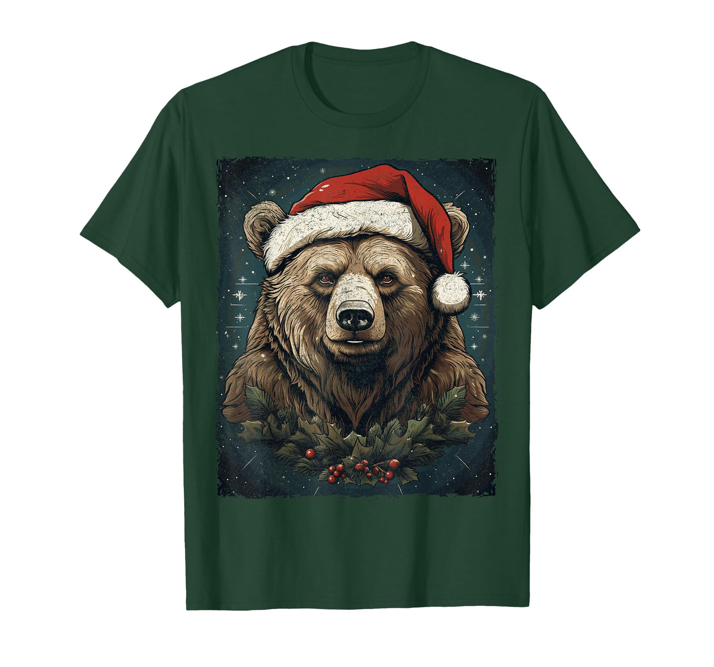 Grizzly Bear Christmas T-Shirt