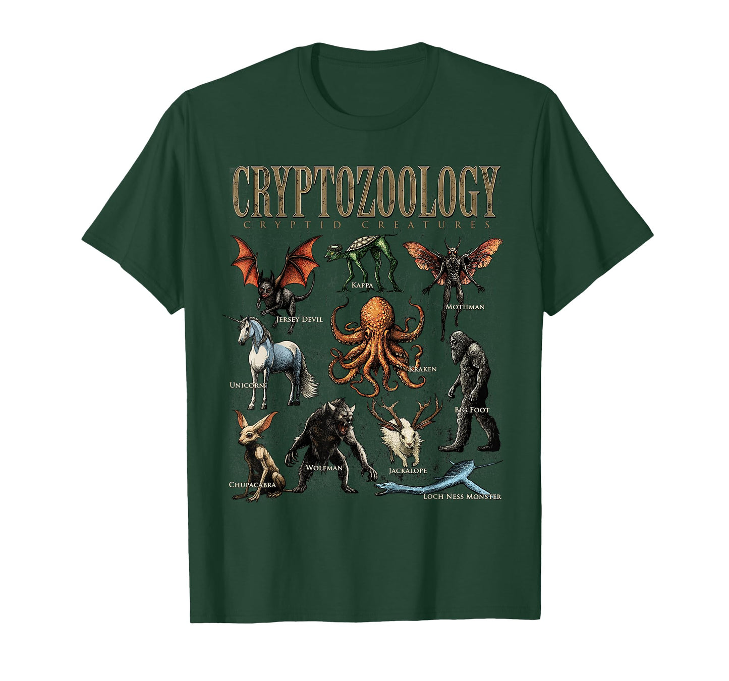 Cryptozoology Folklore Mythical Cryptid Creatures Monster T-Shirt