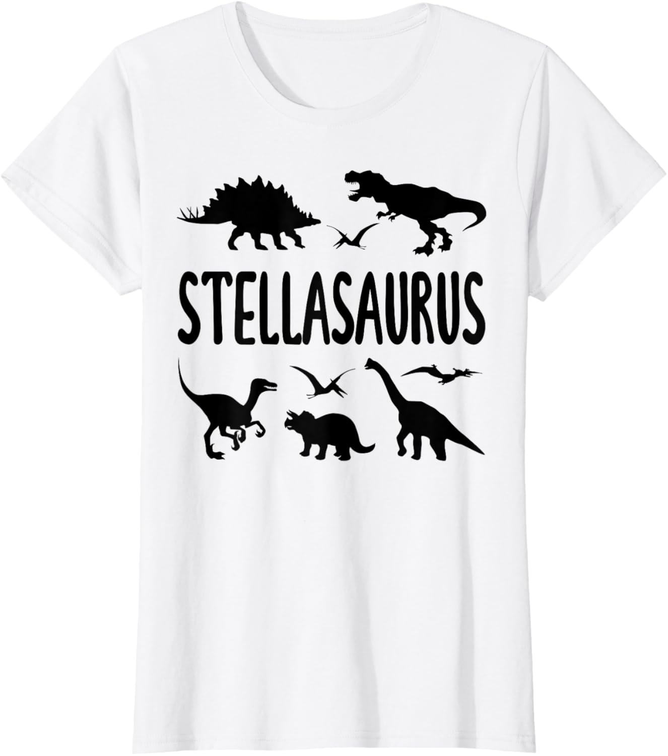 Dinosaur T Rex Stella Stellasaurus Girls Dino Name T-Shirt