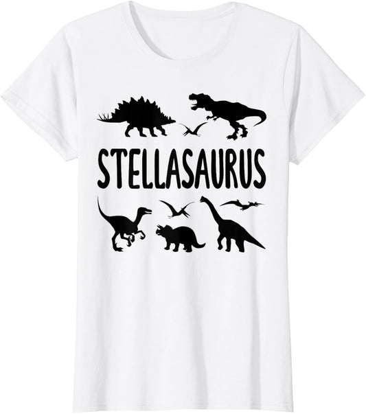 Dinosaur T Rex Stella Stellasaurus Girls Dino Name T-Shirt