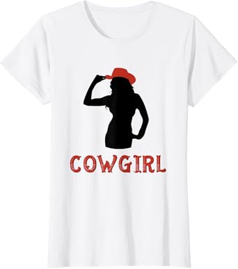 Western Cowgirl - Red Cowboy Hat Womens Rodeo T-Shirt T-Shirt