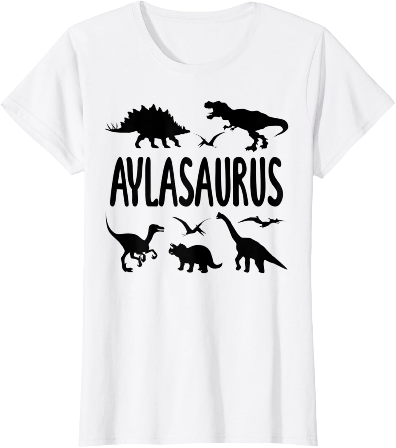 Dinosaur T Rex Ayla Aylasaurus Girls Dino Name T-Shirt
