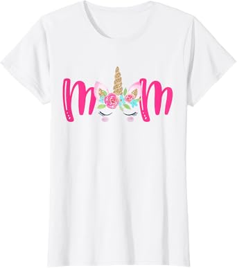 Unicorn Mom Birthday Matching Family Party T-Shirt