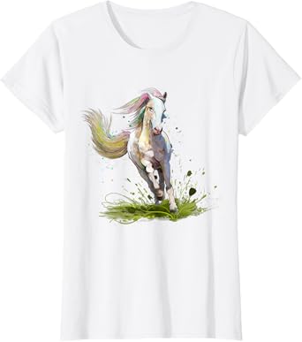 Horse Lover Shirt Girls Horseback Riding Equestrian Horse T-Shirt