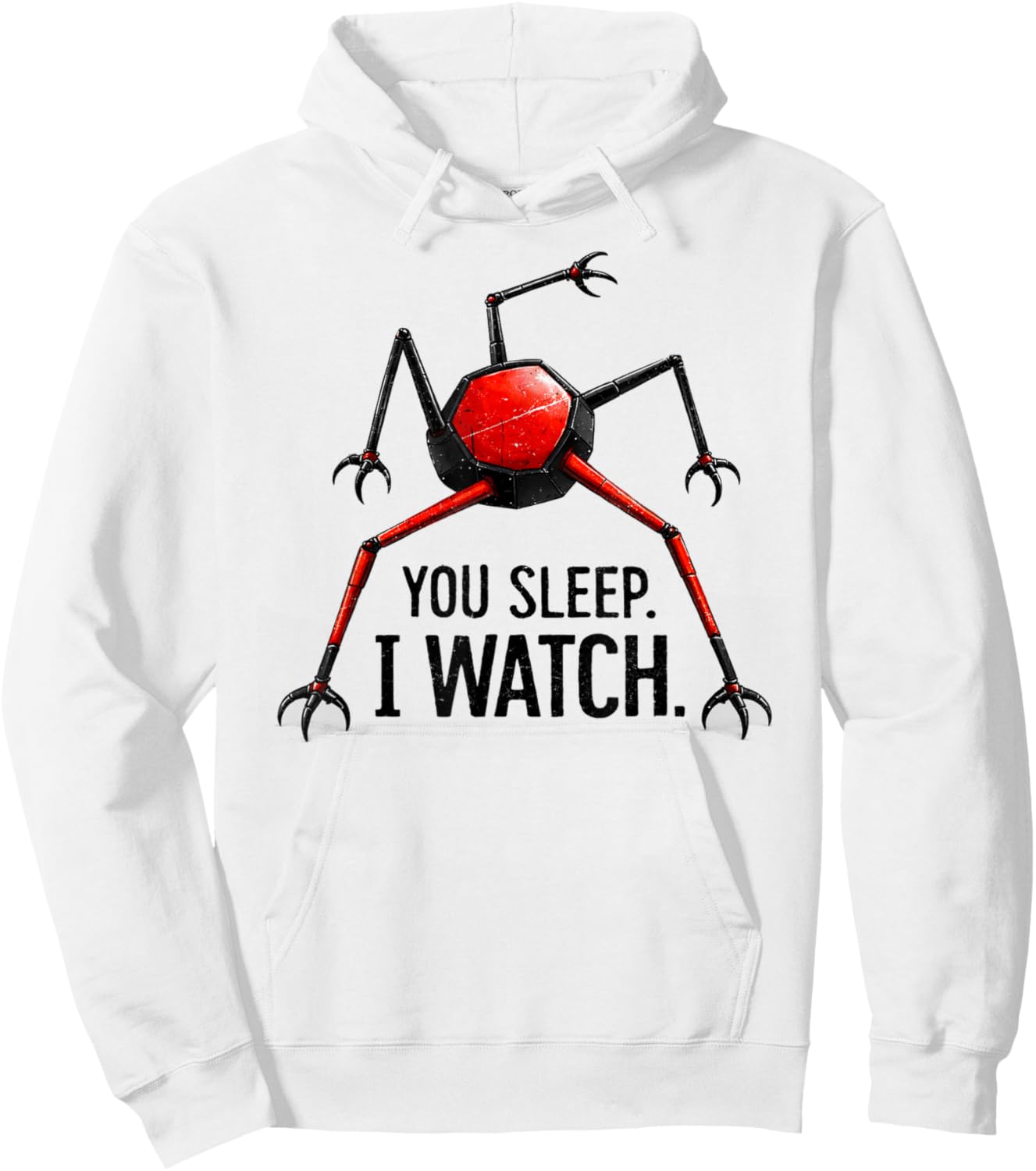 Funny You Sleep I Watch T-Shirt Hoodie - Hoodie | White