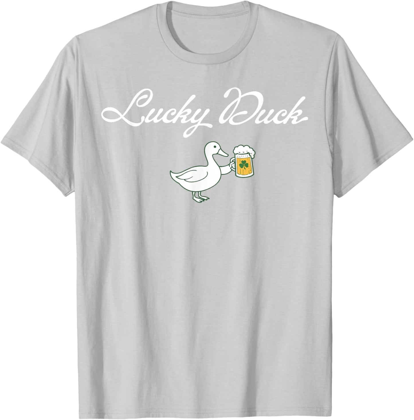 St Patrick's Day Lucky Duck Saint Paddy's Day Irish Beer T-Shirt T-Shirt - T-Shirt | Ash