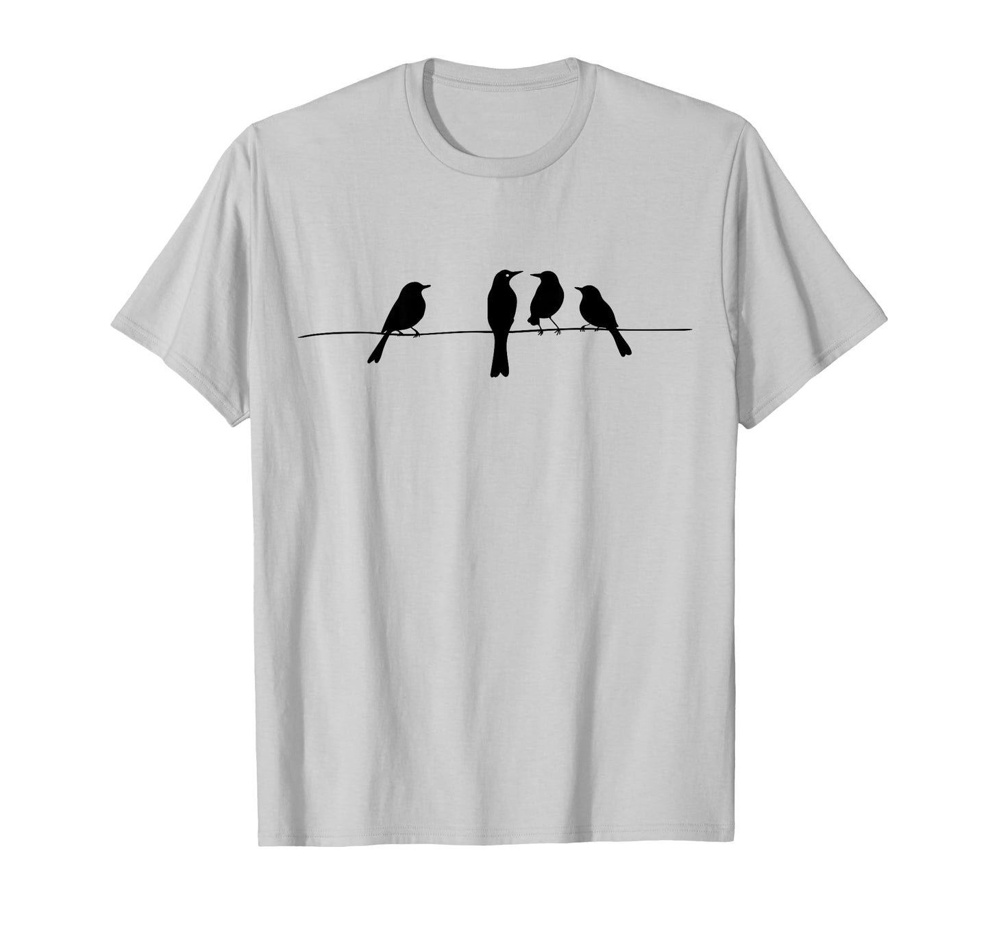 Minimalistic Birds On A Wire Outfit Bird and Animal Lovers T-Shirt