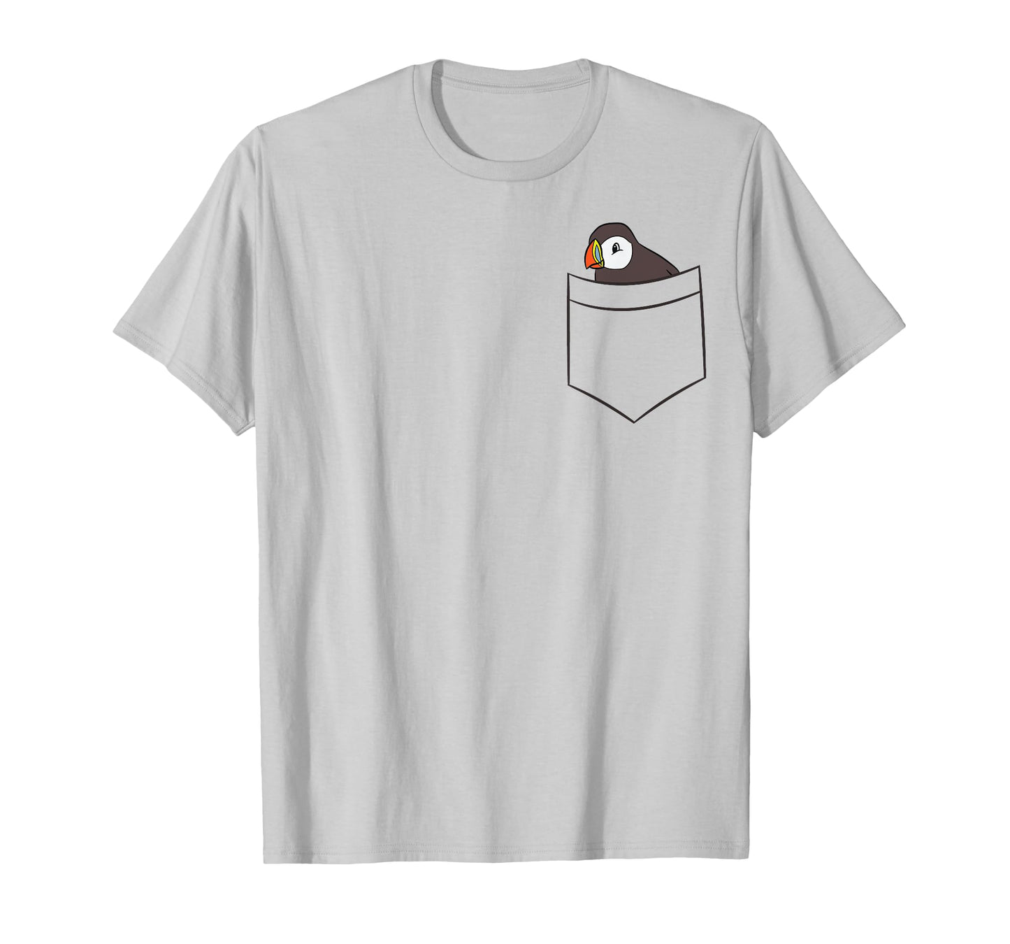 Puffin In The Pocket Seabird Iceland Pocket Puffin T-Shirt