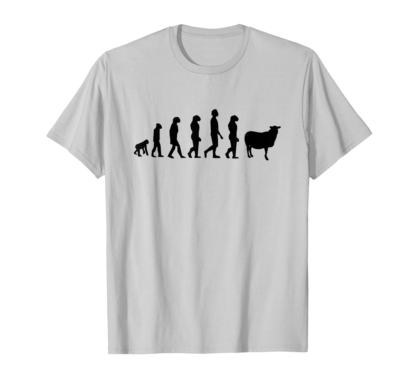 Evolution Of Man Monkey Sheep Funny Political Meme T-Shirt