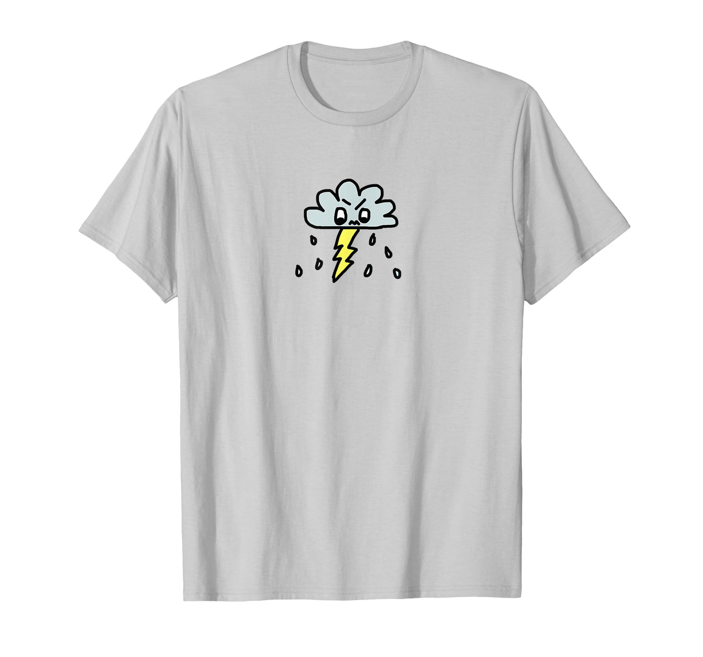 Funny Angry Rain Cloud with Lightning T-Shirt T-Shirt