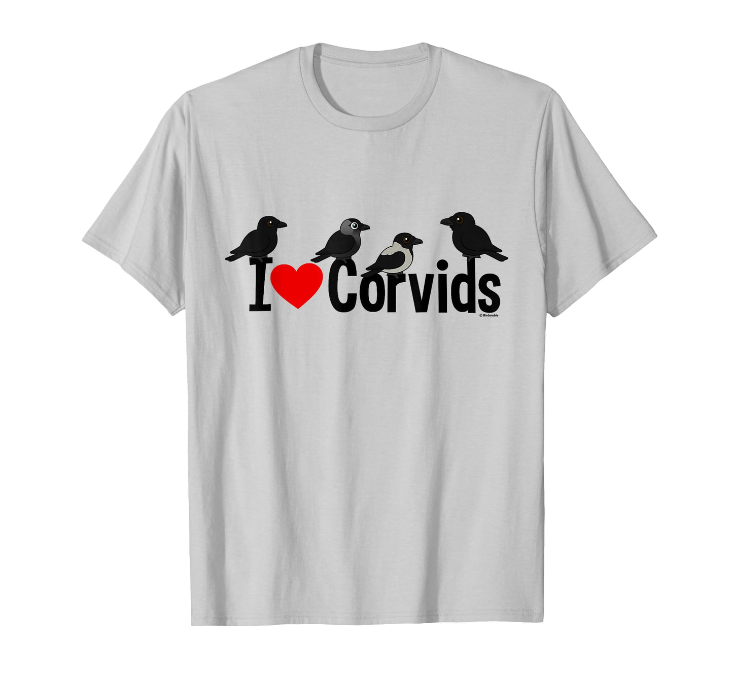 Crows, Ravens, Jackdaws! Cute I Love Corvids Cartoon T-Shirt