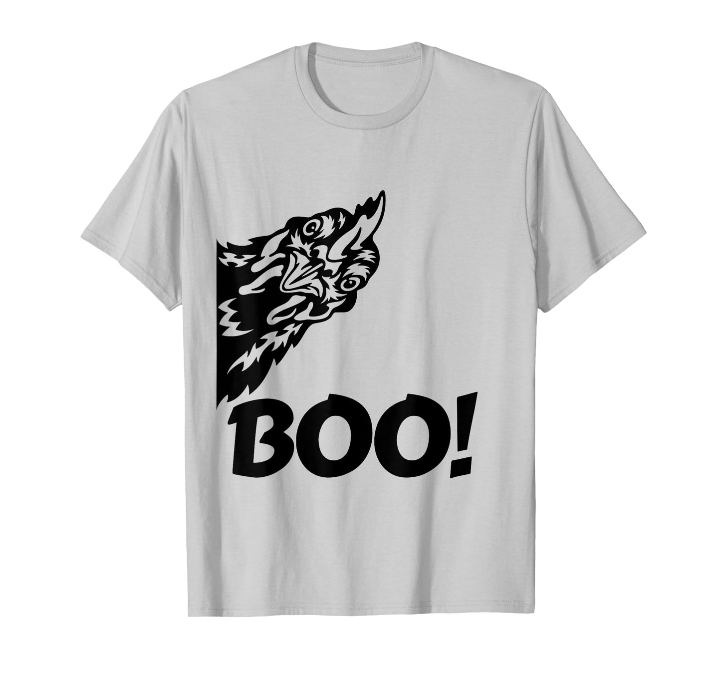 Boo! | Funny Hen Hiding Peekaboo Scary Halloween Chicken T-Shirt