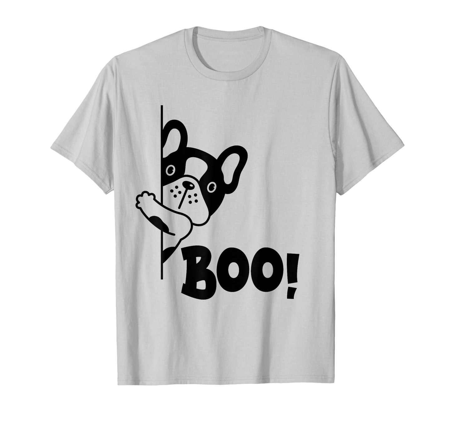 Boo! | Funny Hiding Peekaboo Scary Halloween French Bulldog Men Women Kids T-Shirt