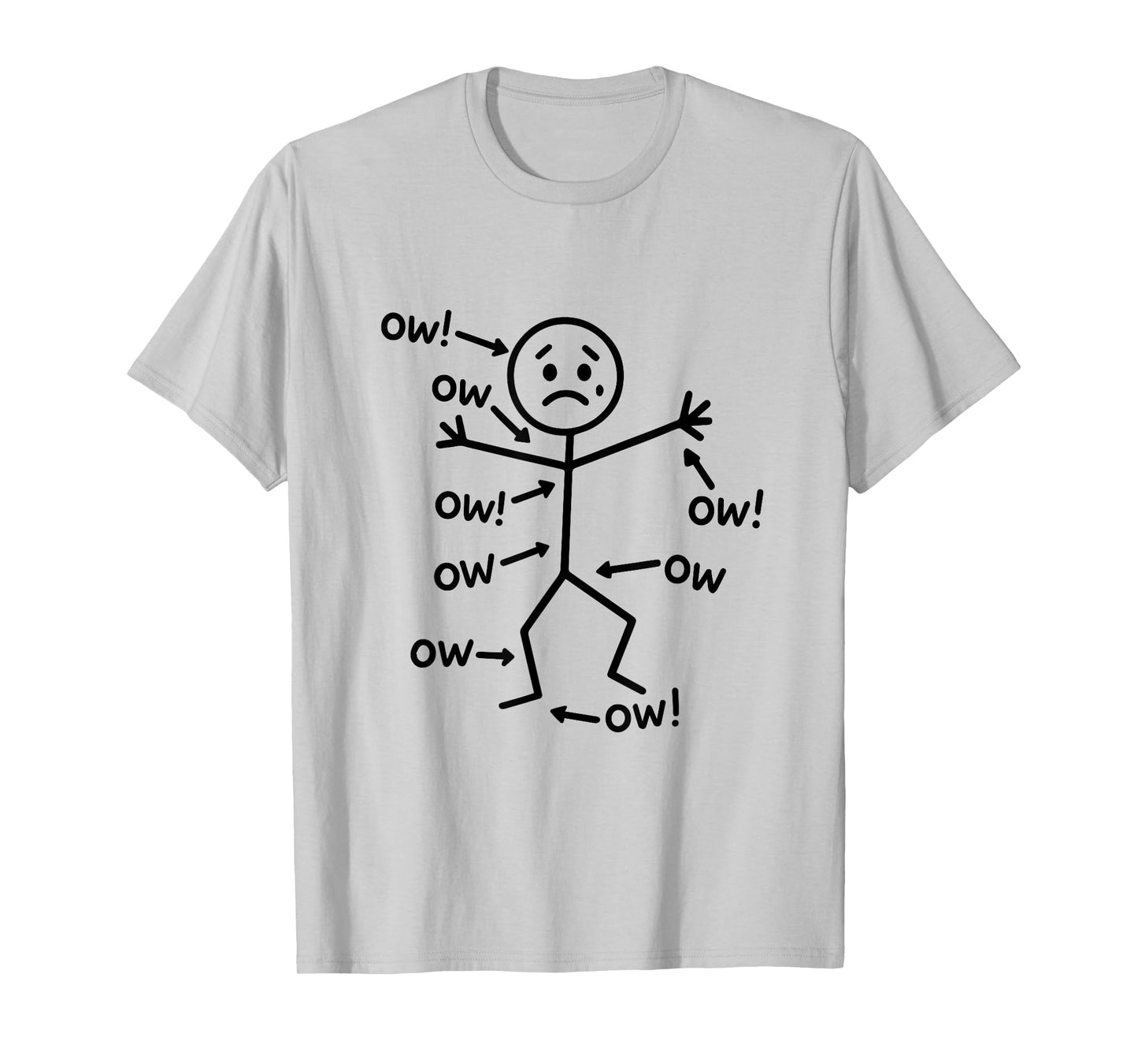 Funny Ow Ow Ow Ow Ow Ow Ow Character T-Shirt