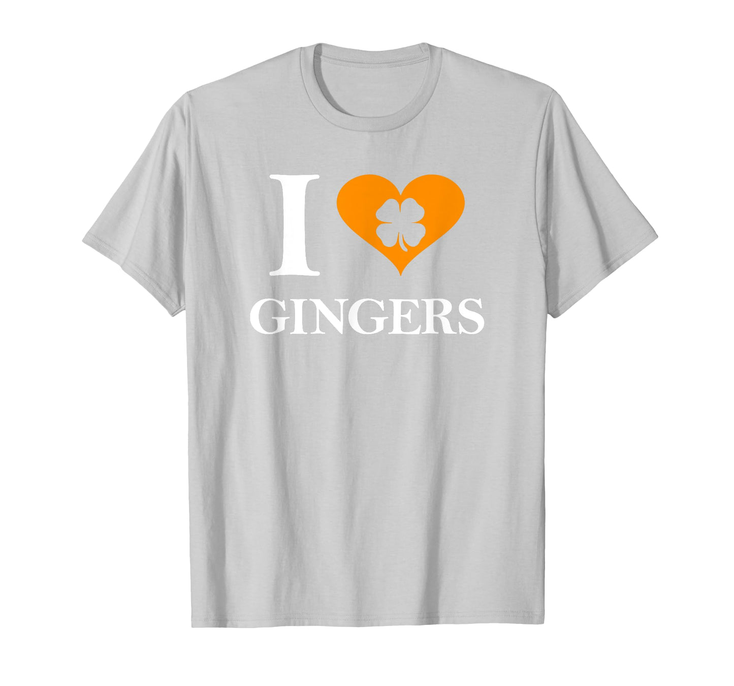 I Love Gingers Heart Shamrock Redhead Lover Shirt