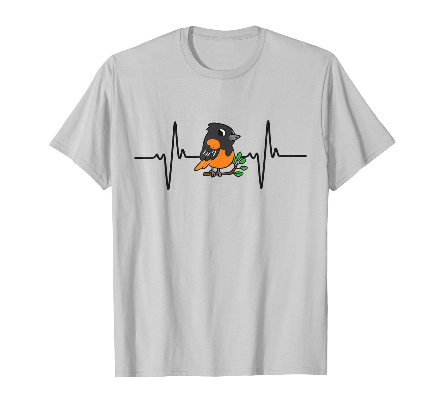 Oriole Bird Heartbeat T-Shirt
