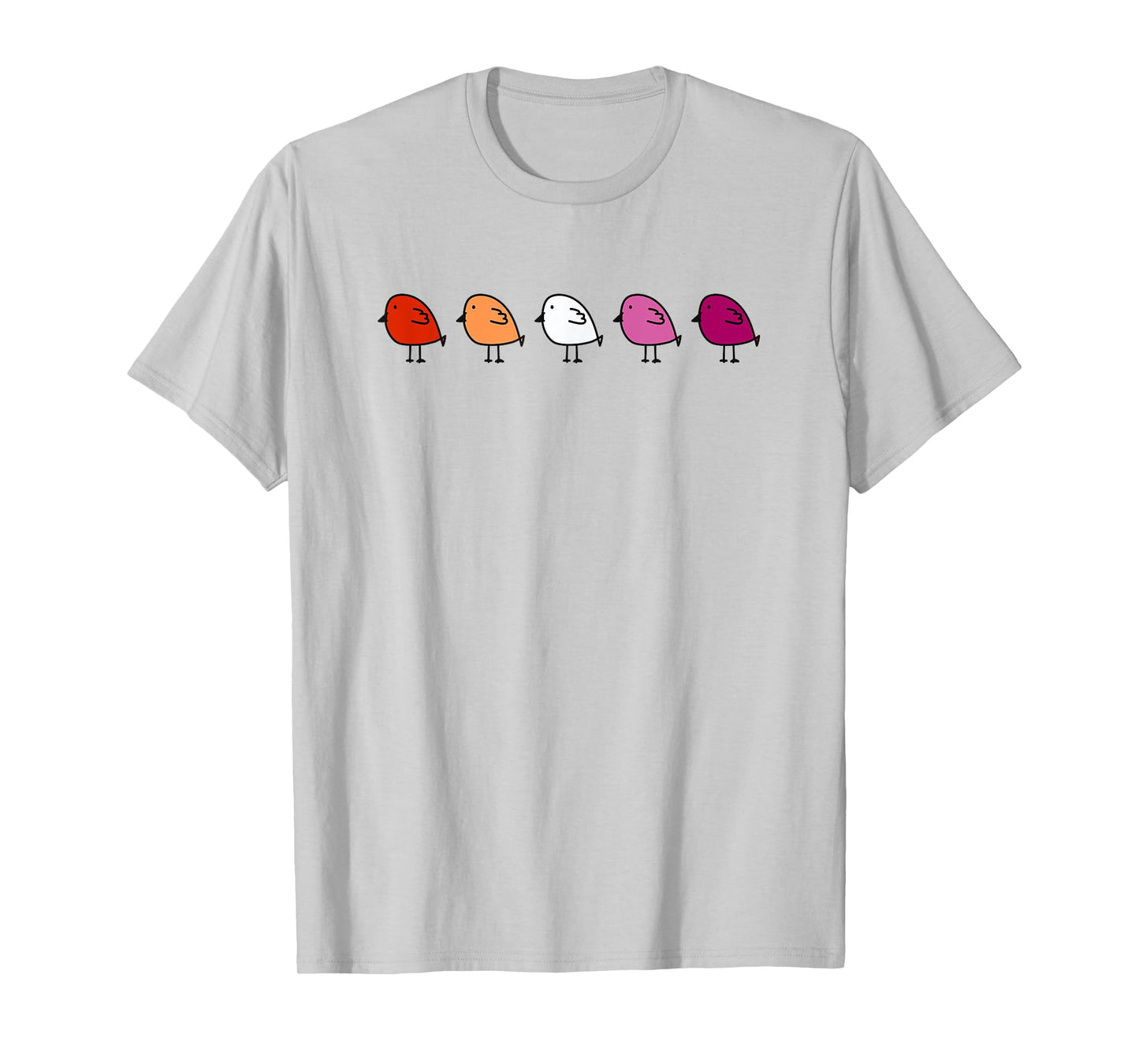 LGBT Lesbian Pride Subtle Lesbian Pride Flag Birds T-Shirt